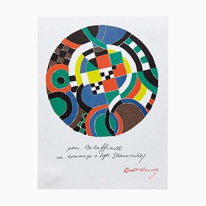 Sonia Delaunay, Abstraction Géométrique, Rouge, Vert, Bleu, Jaune, 1979, Photolithographie