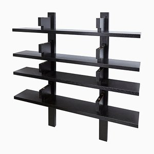 Libreria B17 a parete in edizione speciale nera di Pierre Chapo per Chapo Creation