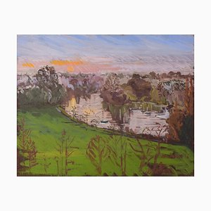 Jackson, Richmond Terrace, Winter Sunset, 2016, Huile sur Panneau