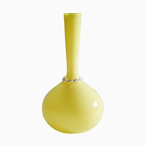 Blown Jars in Yellow and Lattimo Glass by Vittorio Zecchin for Venini, 1950s