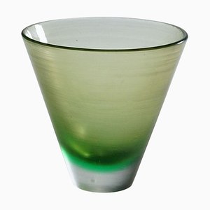 Venini Art Glasvase mit Graviertem Dekor von Paolo Venini, 1956