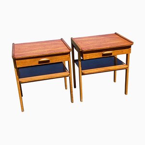 Schwedische Mid-Century Modern Nachttische, 2er Set