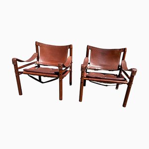 Chaises Sirocco Safari Mid-Century de Arne Norell AB, Set de 2