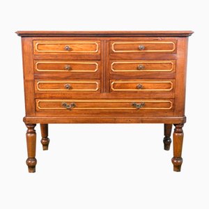 Solid Walnut Wood Dresser with 7Drawers, 1800s