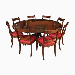 Antique Gillows Dining Table & 8 Dining Chairs , Set of 9