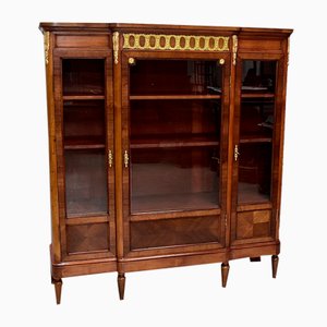 Early 20th Century Louis XVI Style Book Shelf in Cherry & Mahogany