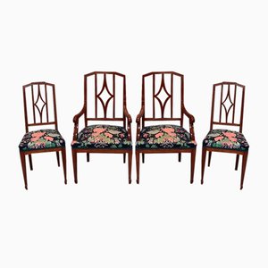 20th Century Dining Chairs in Mahogany, Set of 4