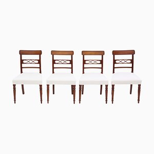 Antique Dining Chairs in Mahogany, Set of 4