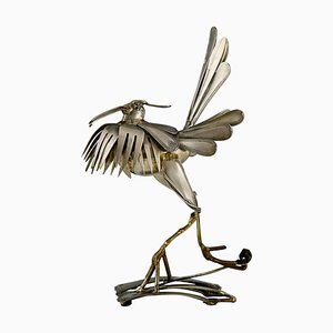 Mid-Century Cutlery Sculpture of a Bird by Gerard Bouvier