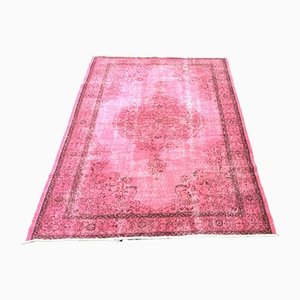 Alfombra vintage rosa descolorida