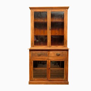 Antique Display Cabinet in Raw Wood