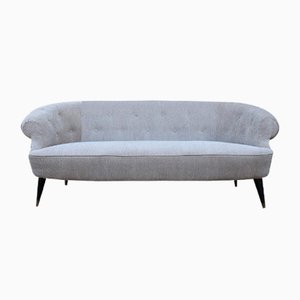 Grey Velvet Sofa by Guglielmo Ulrich, Italy, 1950s