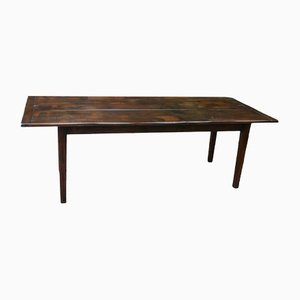 Oak Farmhouse Table with Drawer, 1960s
