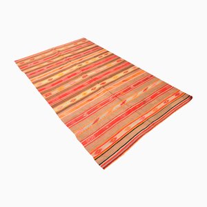Kilim Rug in Wool with Striped Pattern