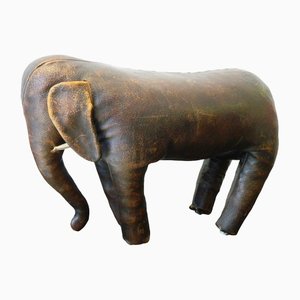 Footrest Elephant in Leather by Dimitri Omersa for Valenti, 1960s