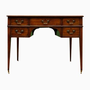 Antique Writing Desk in Mahogany with Leather Top