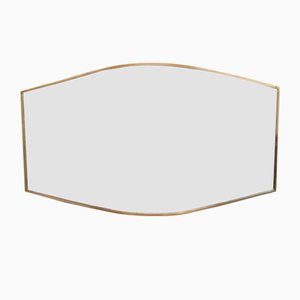 Brass Mirror in the Style of Gio Ponti, Italy, 1960s