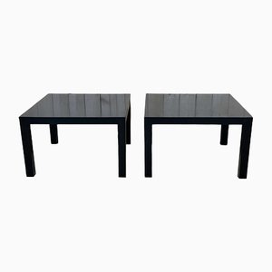 Tables d'Appoint en Sycomore Noir Mat et Érable, 1970s, Set de 2