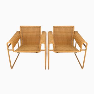 Dutch Wicker Chairs, 1970s, Set of 2