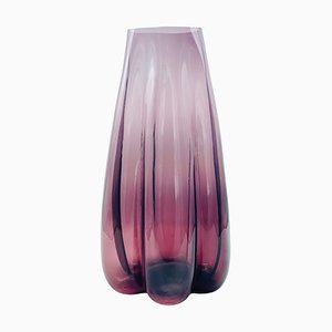 Venetian Violet Murano Glass Vase in Alessadro Mendini Style, Italy, 1970s