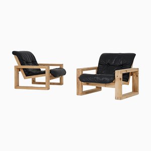 Scandinavian Midcentury Lounge Chairs by Yngve Ekström for Swedese, Set of 2