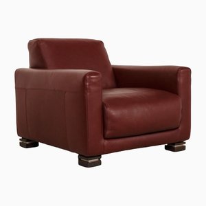 Red Leather Natuzzi Armchair