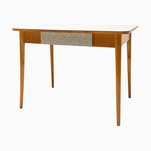 Mid-Century Formica and Wood Central Table, Czechoslovakia, 1960s