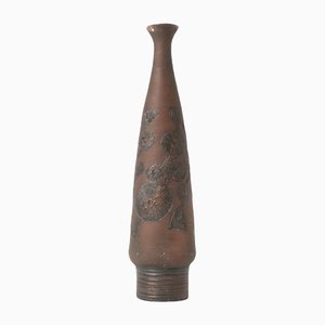 Large Brutalist Vase in Ceramic from Perignem