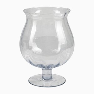 Italienische Vase aus optischem Glas in Schalenform, 2000er
