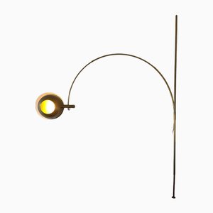 Vintage Brass Arc Lamp from Florian Schulz, 1970s