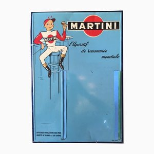 Insegna vintage Alese Beechstild Martini in latta, anni '50
