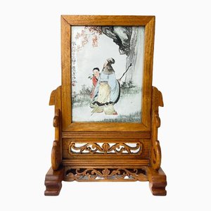 Chinesischer Tischschirm aus Hartholz