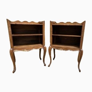 Antique French Nightstands in Mahogany, 1920, Set of 2