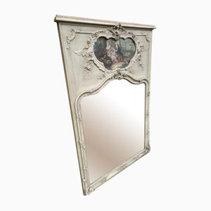 Antique French Trumeau Floor Standing Mirror, 1830