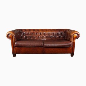 Chesterfield Two-Seater Sofa in Sheepskin Leather