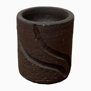Portacandela minimalista in ceramica di Lehmann Pottery, Danimarca, anni '60