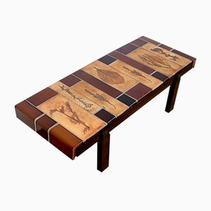 Table Basse Collection Les Herbiers en Céramique par Roger Capron pour Vallauris, 1960s