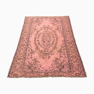 Modern and Traditional Hot Pink Wool Area Rug