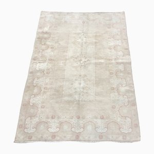 Turkish Nomadic Pale Beige Distressed Rug