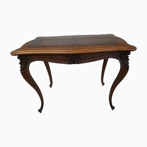 Antique French Centre Table in Burr and Walnut