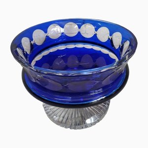 Vintage Arnstadt Crystal Bowl in Cobalt Blue, 1970