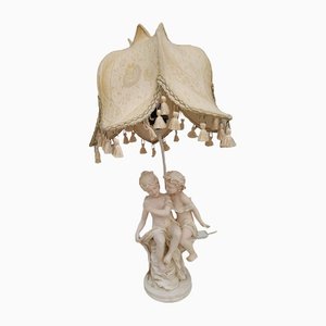 Vintage Art Deco Table Lamp with Figural Children