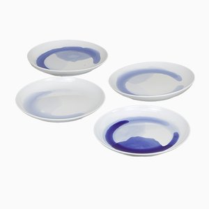 Blue Sunday / Pool / Assiettes par Anna Badur, Set de 4