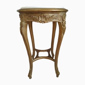 Vintage French Louis XV Style Hall Tables in Marble