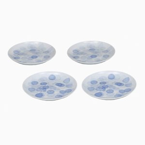 Drop Plate from the Blue Sunday Series by Anna Badur, Set of 4