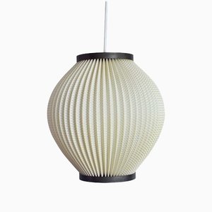 Lámpara colgante danesa moderna plisada de Hoyrup Light, años 60