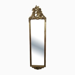 Großer französischer Spiegel im Louis Phillipe XVI Stil mit vergoldetem Rahmen