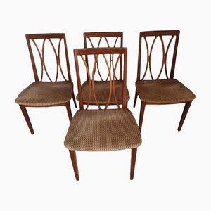 Mid-Century Teak and Afromosia Dining Chairs from G-Plan, Set of 4