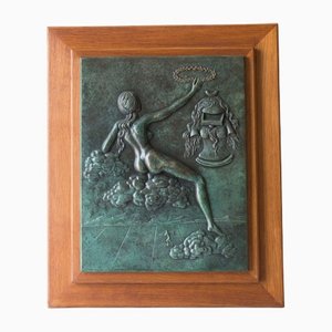Salvador Dali, Allegory Philosophy, Bronze Relief, Framed