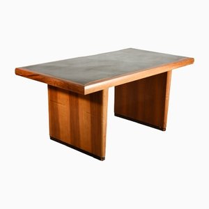 Art Deco Table with Walnut Veneered Plywood Frame